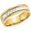14K Yellow White 6.75 mm Woven Band Size 9 Ref 1768295