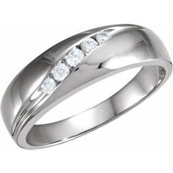 5-Stone Ladies or Gents Wedding Band Mounting