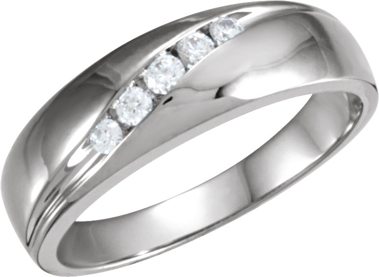 5-Stone Ladies or Gents Wedding Band Mounting
