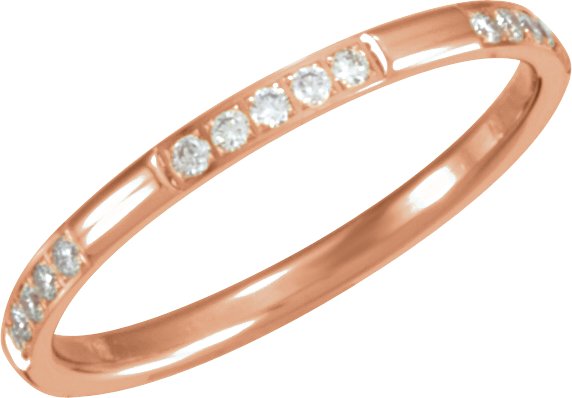 14K Rose 1/6 CTW Natural Diamond Anniversary Band