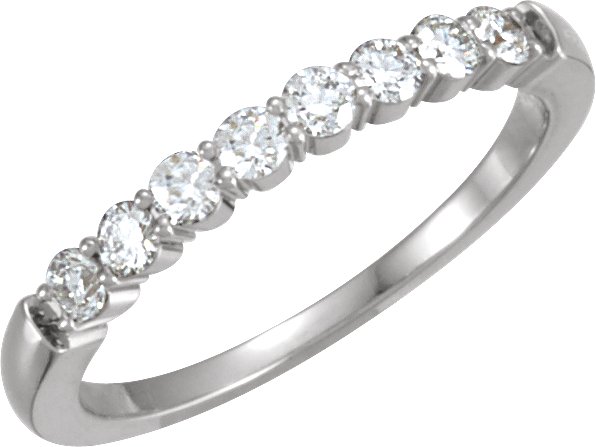 14K White 1/3 CTW Natural Diamond Anniversary Band