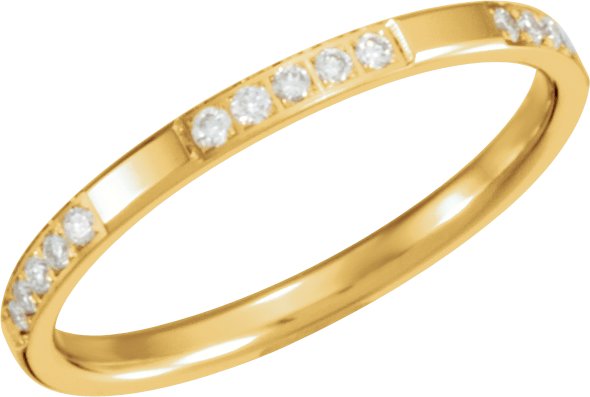 14K Yellow 1/6 CTW Diamond Anniversary Band Size 8  