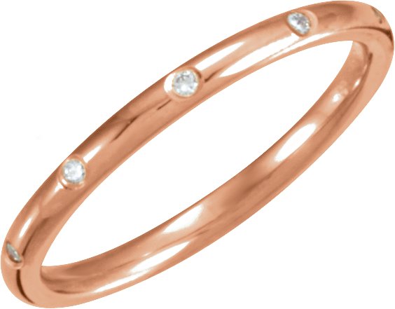 14K Rose .10 CTW Diamond Eternity Band Ref 5187202