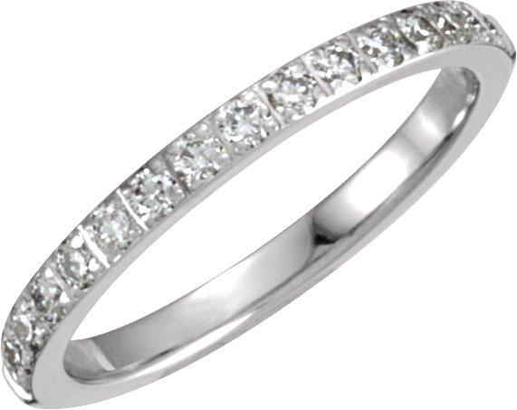 14K White 1/3 CTW Diamond Anniversary Band