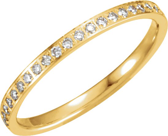 14K Yellow .375 CTW Diamond Eternity Band Size 7 Ref 9658976