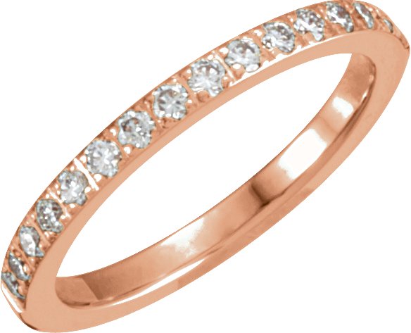 14K Rose 1/3 CTW Natural Diamond Anniversary Band