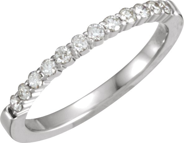 14K White 1/4 CTW Natural Diamond Anniversary Band