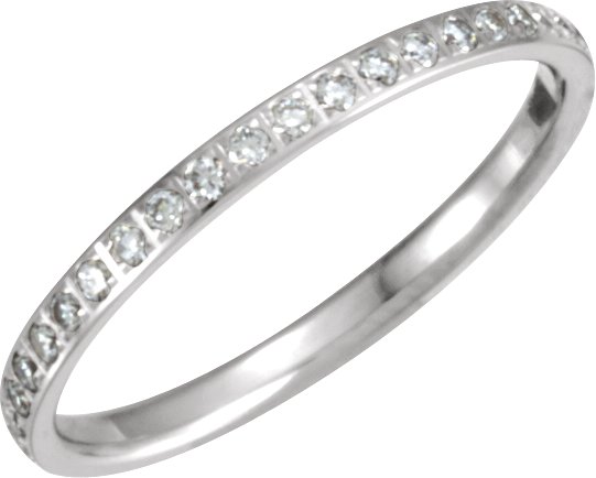 14K White 1/4 CTW Natural Diamond Anniversary Band 