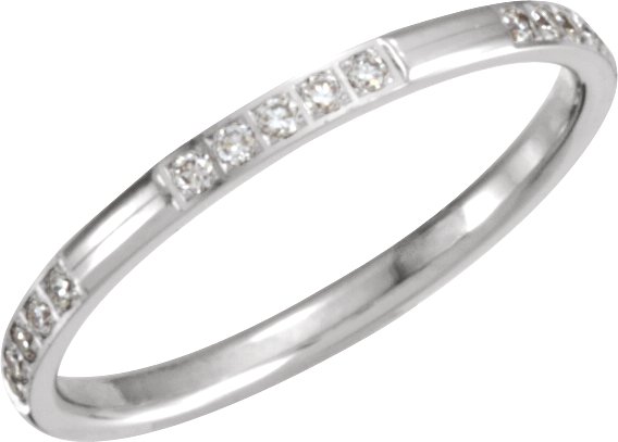 14K White 1/6 CTW Natural Diamond Anniversary Band