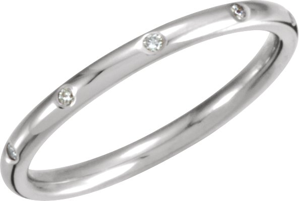 14K White .10 CTW Diamond Eternity Band Ref 5187213