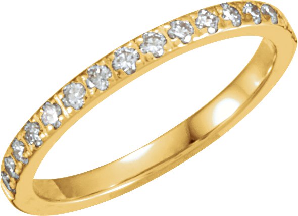 14K Yellow 1/3 CTW Diamond Anniversary Band