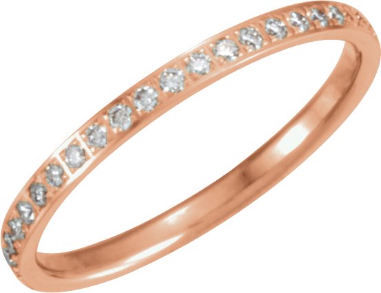 14K Rose .25 CTW Diamond Anniversary Band Size 6 Ref 5183019