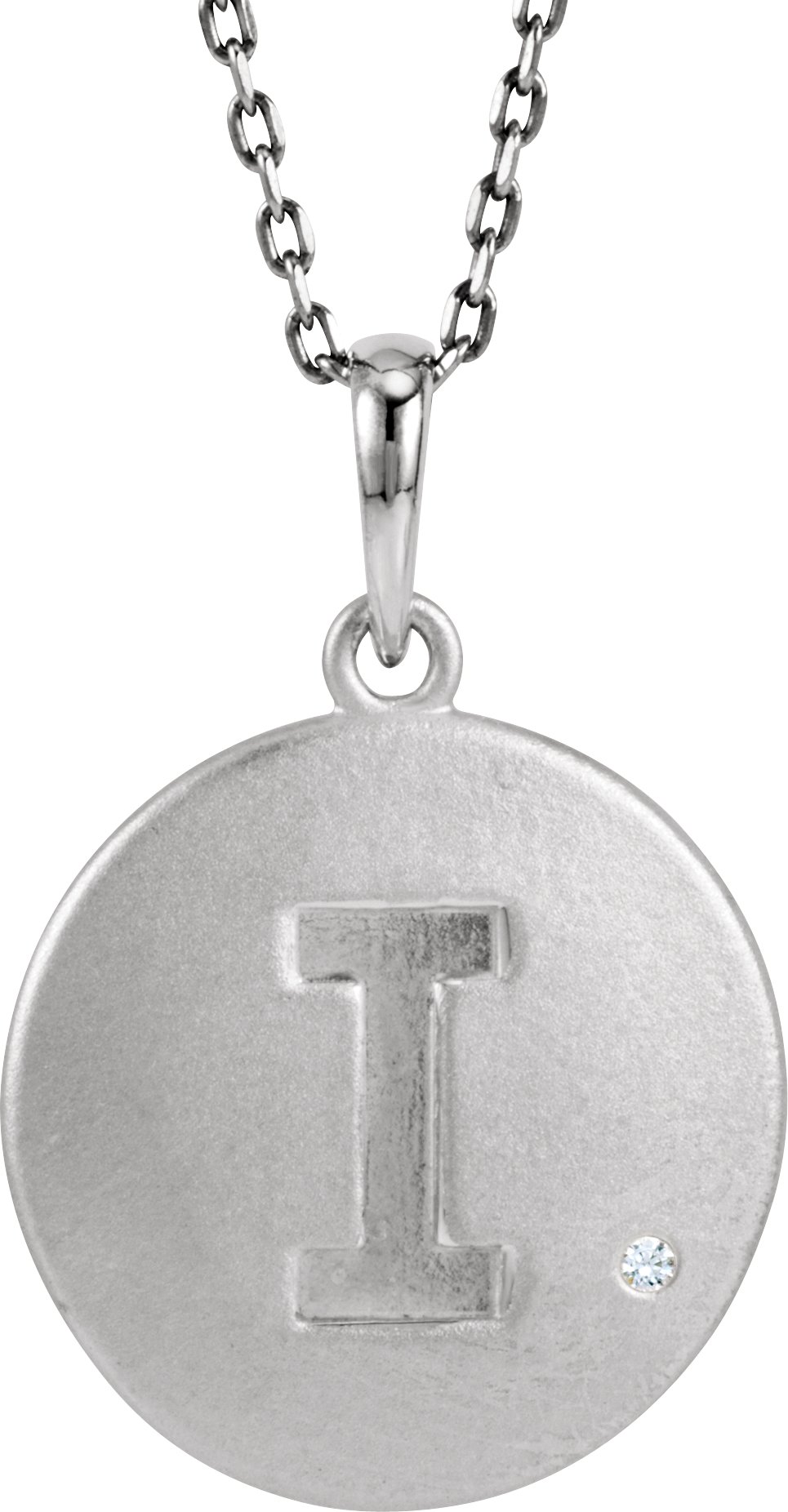 .005 CTW Natural Diamond Initial Q 18" Necklace