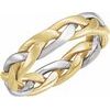 14K Yellow and White 4.5 mm Woven Band Size 7.5 Ref 249369