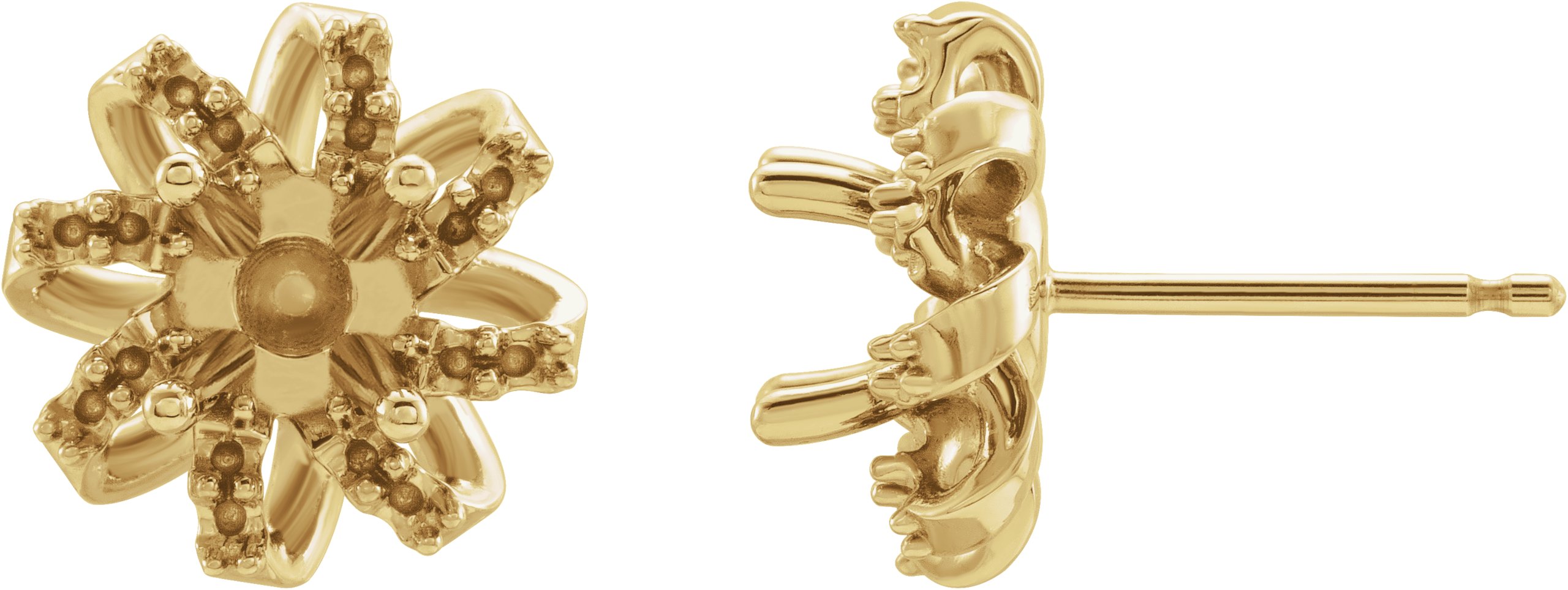 Round 4-Prong Halo-Style Twist Earrings