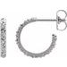 0.06 CTW .06 CTW Natural Diamond Sculptural Hoop Earrings