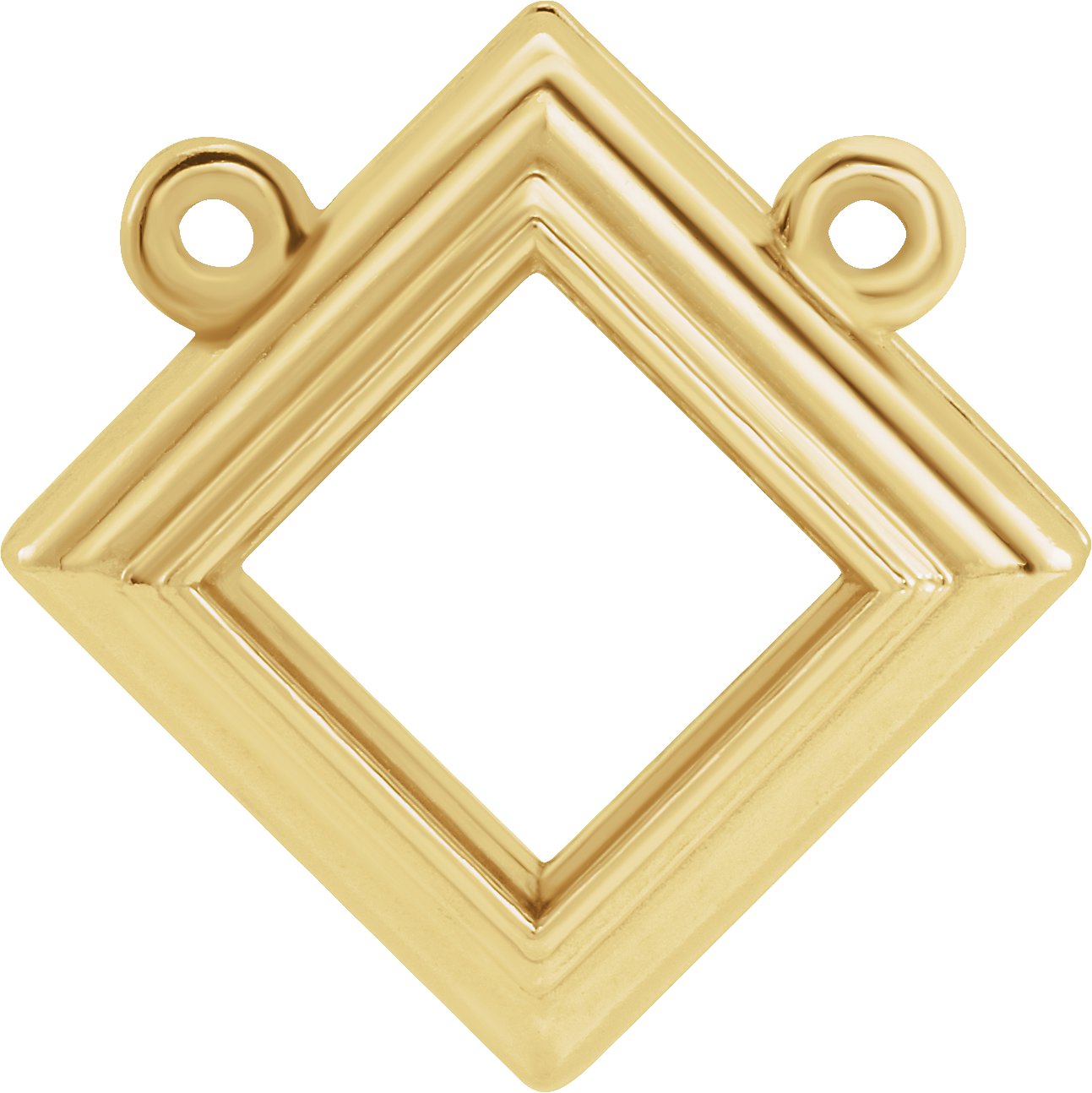 Square Bezel-Set Necklace Center