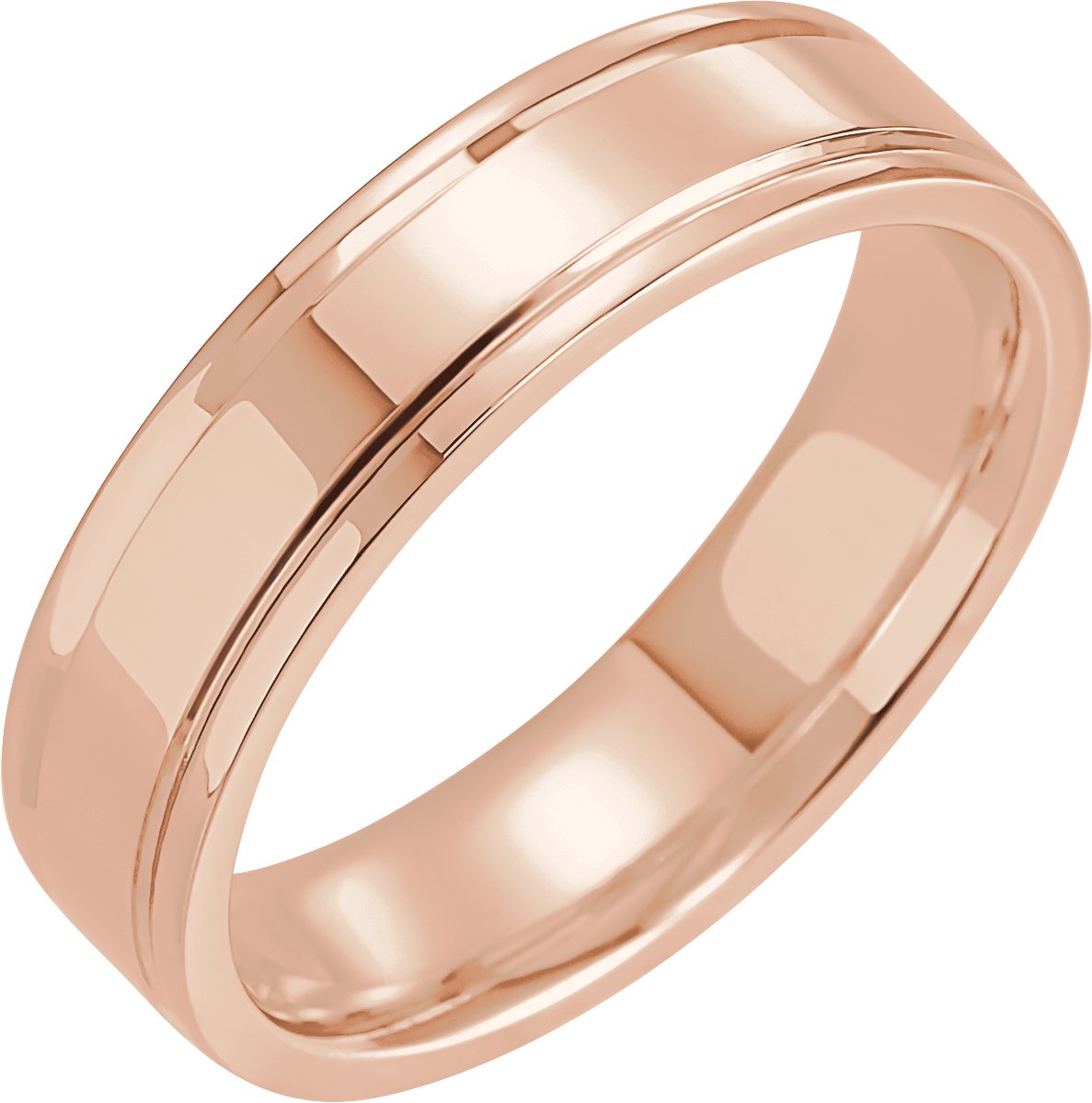 14K Rose 5 mm Grooved Band Size 14 Ref 16342231