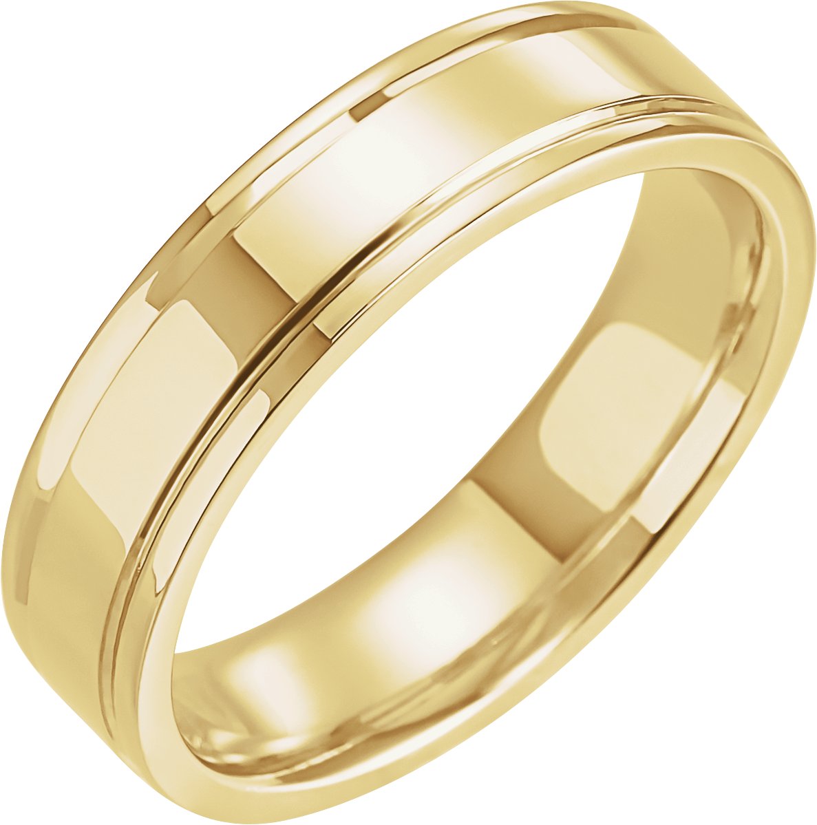 18K Yellow 5 mm Grooved Band Size 11 Ref 16342159