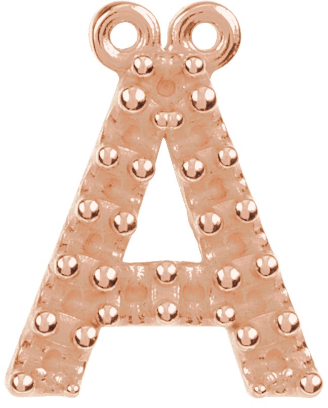Accented Block Initial Necklace Center
