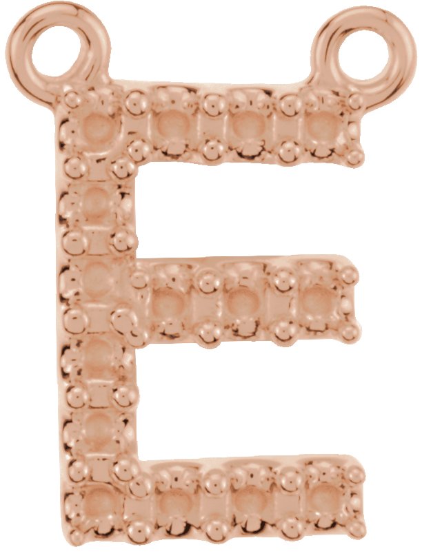 Accented Block Initial Necklace Center