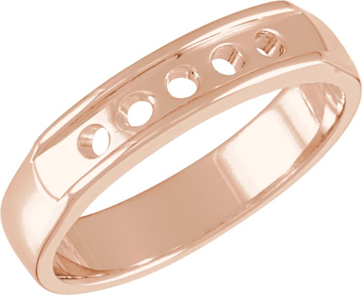 Channel-Set Five-Stone Band - 14K Rose