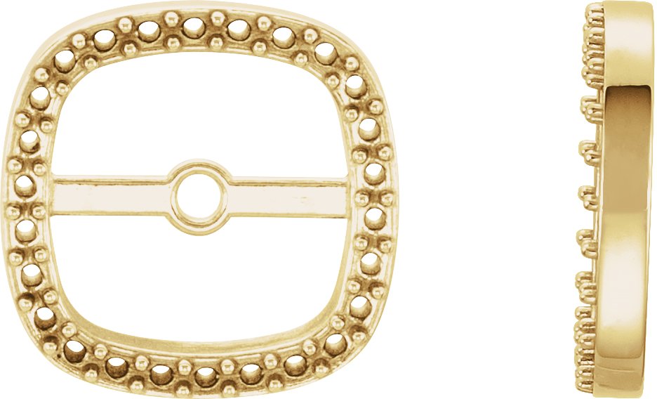 Cushion Frame Halo-Style Earring Jackets