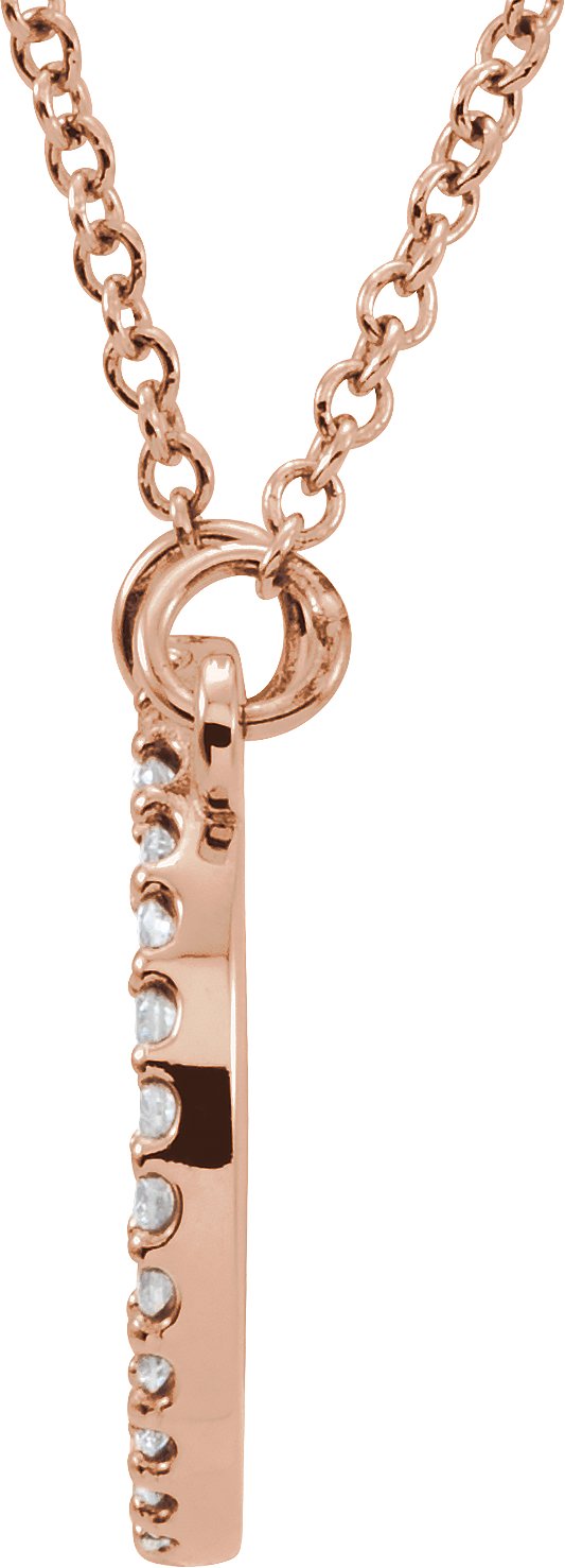 14K Rose Gold 1/8 CTW Lab-Grown Diamond Circle 16