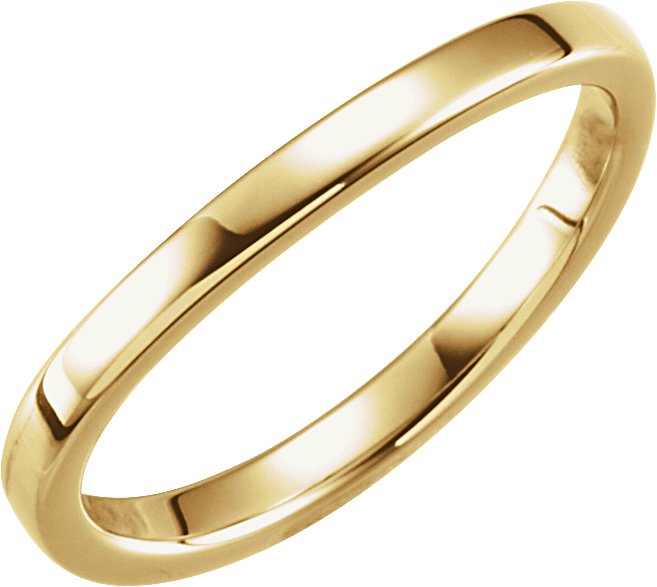 14K Yellow 1.65 mm Ladies Stackable Band Size 6.5