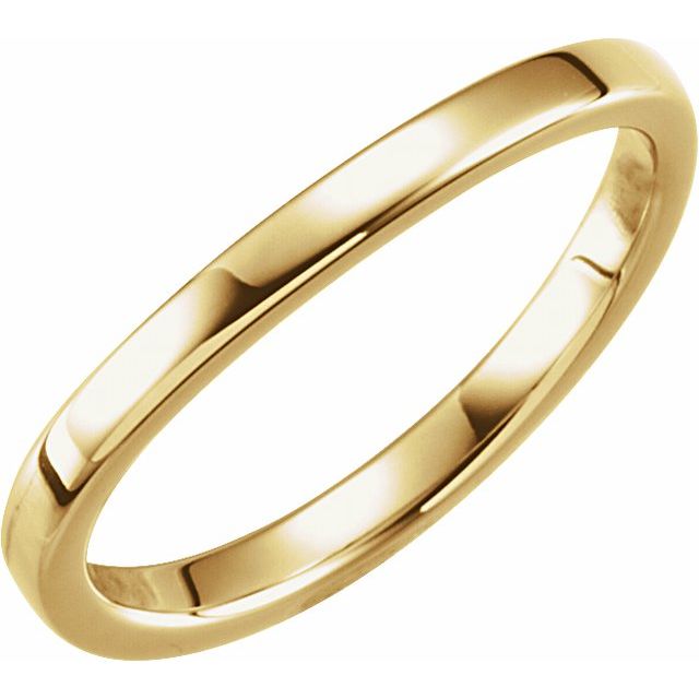 14K Yellow 1.65 mm Ladies Stackable Band Size 6.5