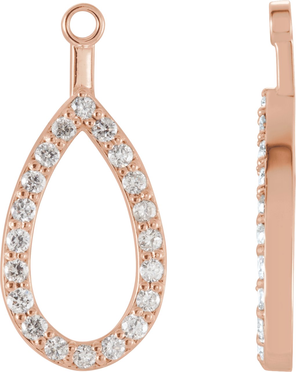 1/4 CTW Natural Diamond Teardrop Earring Jackets — Saleh Jewelers