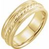 10K Yellow 7 mm Rope Pattern Band with Milgrain Size 8.5 Ref 16526181