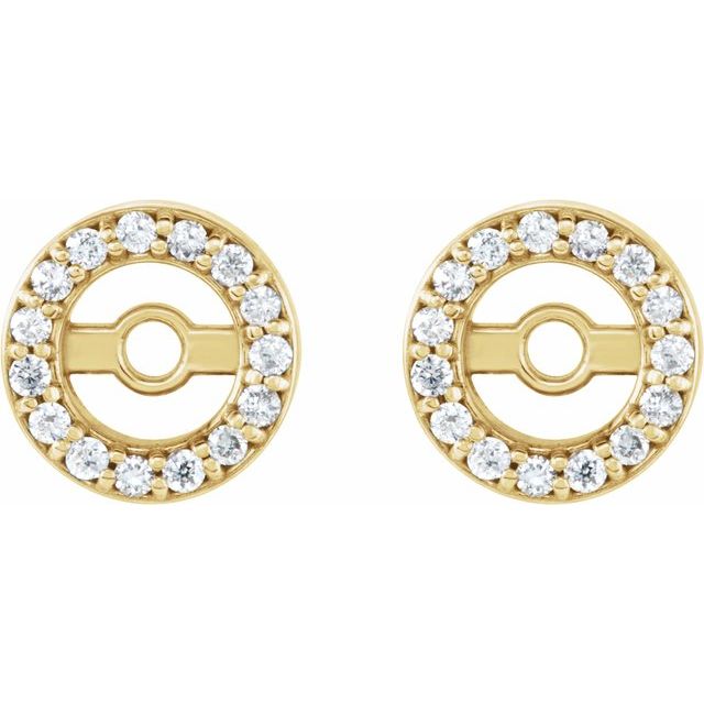 14K Yellow .08 CTW Natural Diamond Earring Jackets with 3 mm ID