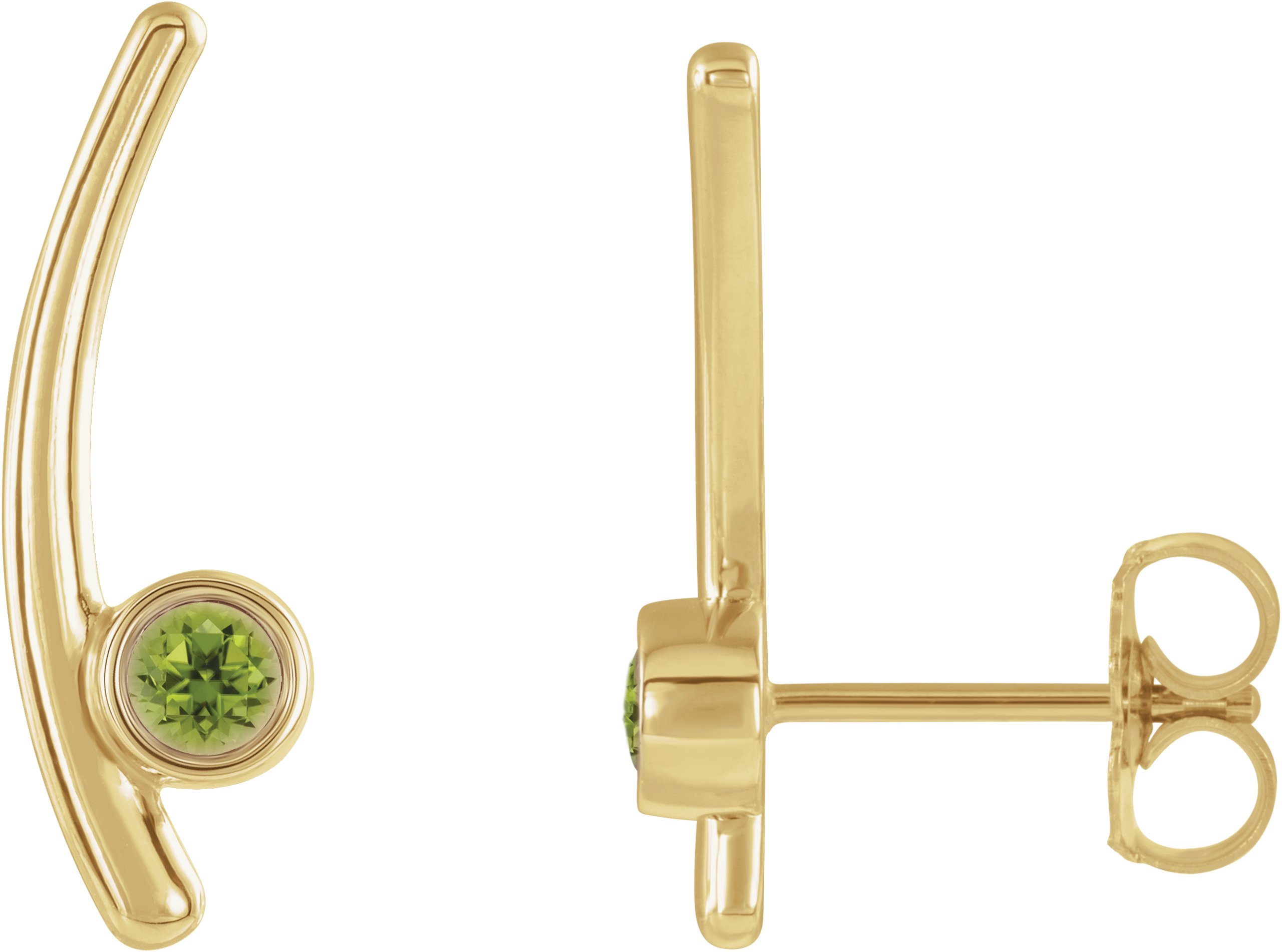 14K Yellow Peridot Ear Climbers Ref 14653980