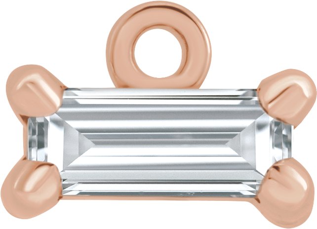 Straight Baguette 4-Prong Dangle