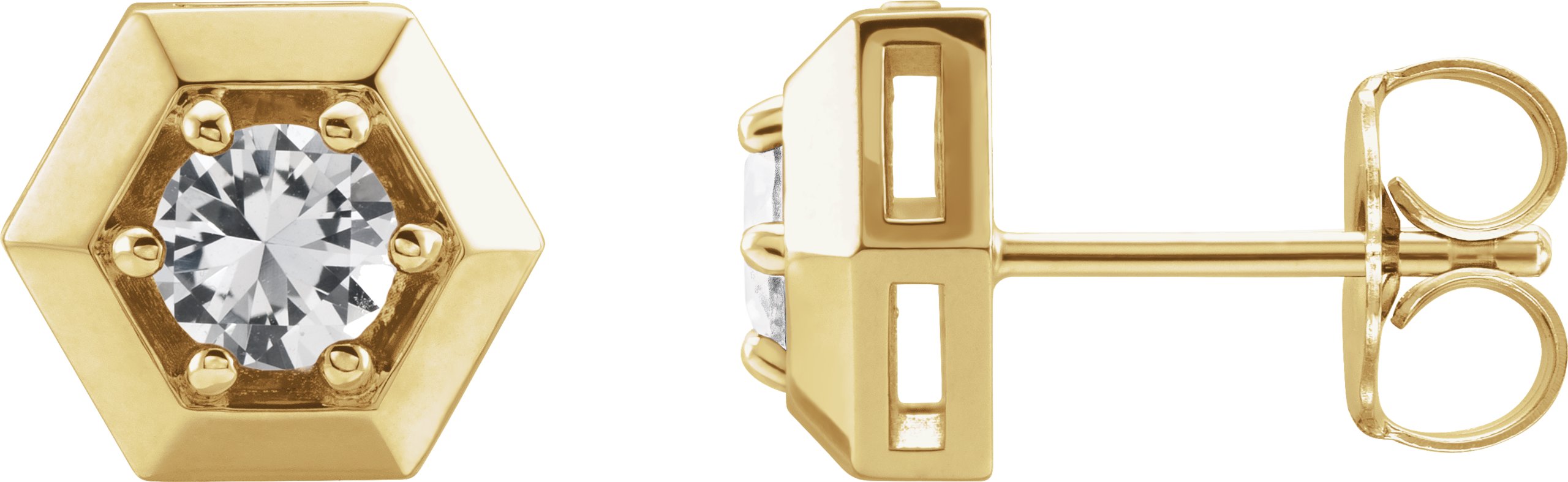 14K Yellow Sapphire Geometric Earrings Ref 16635781