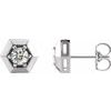 14K White .50 CTW Lab Grown Diamond Earrings Ref 17059048