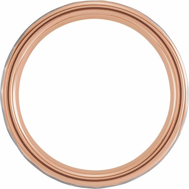 18K Rose Gold PVD Tungsten 6 mm Band Size 10