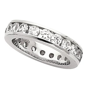 Created Moissanite Anniversary Band 3mm Ref 495812