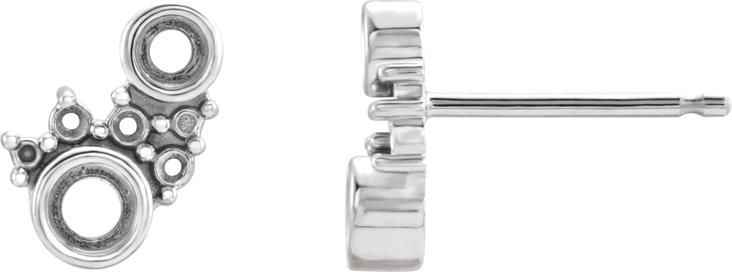 Scattered Bezel-Set Earrings