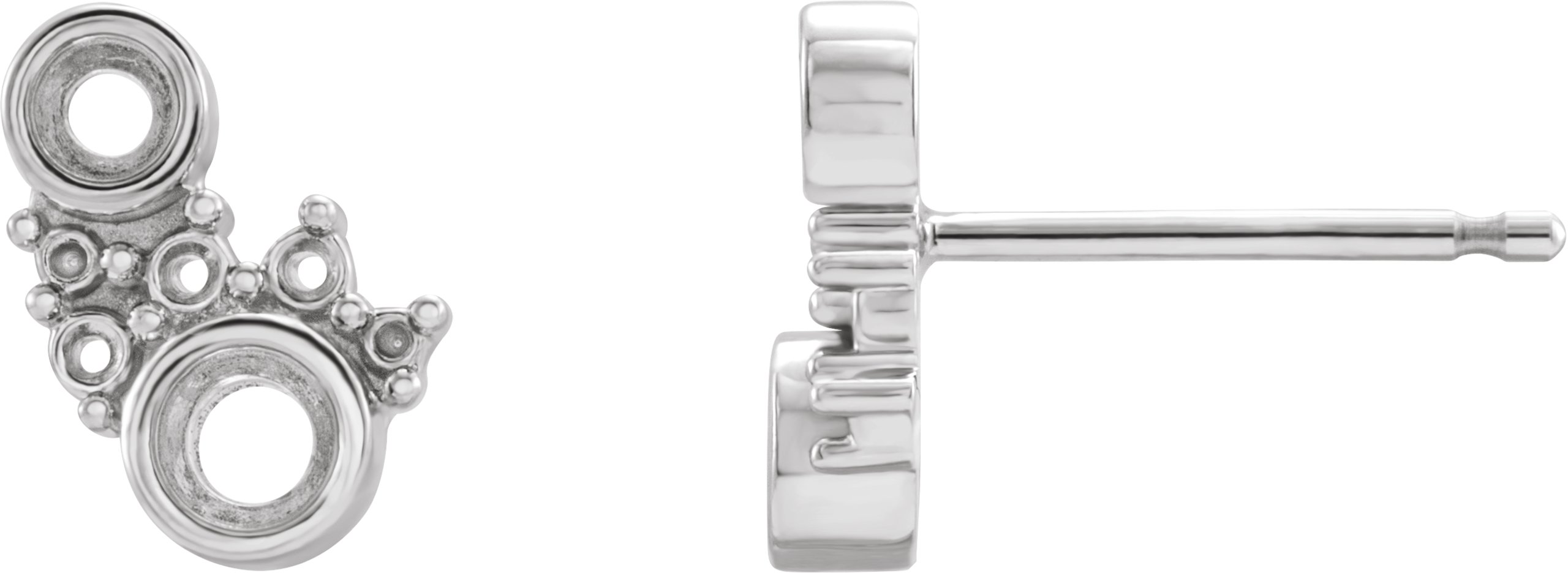 Scattered Bezel-Set Earrings