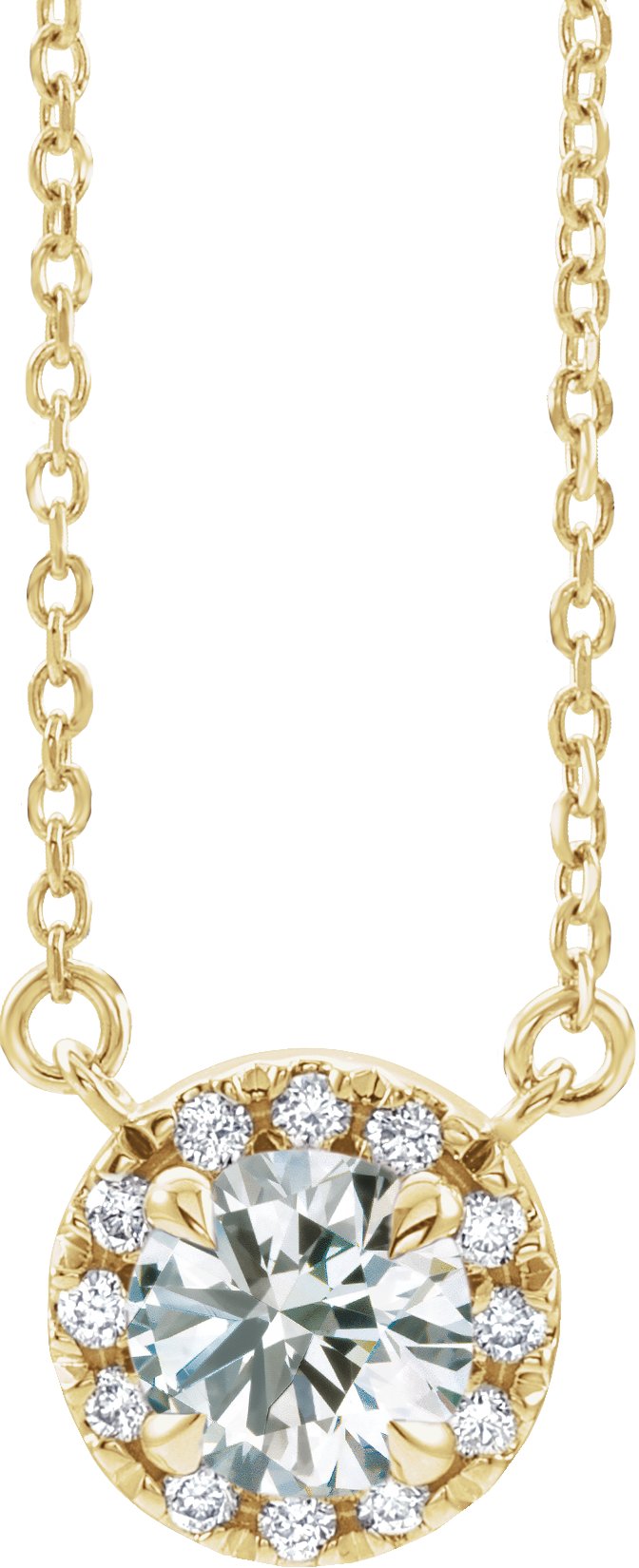 14K Yellow 1/5 CTW Diamond 18" Necklace