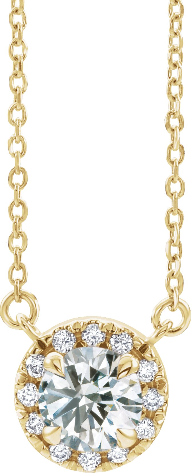 14K Yellow 1/3 CTW Lab-Grown Diamond French-Set 16-18" Necklace