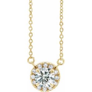 14K Yellow 1/3 CTW Lab-Grown Diamond French-Set 16-18" Necklace