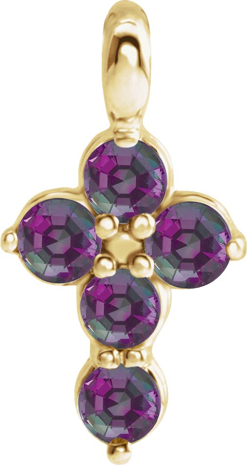 14K Yellow Alexandrite Cross Pendant Ref. 16237634