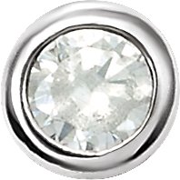Round Micro Bezel-Set Earring Setting