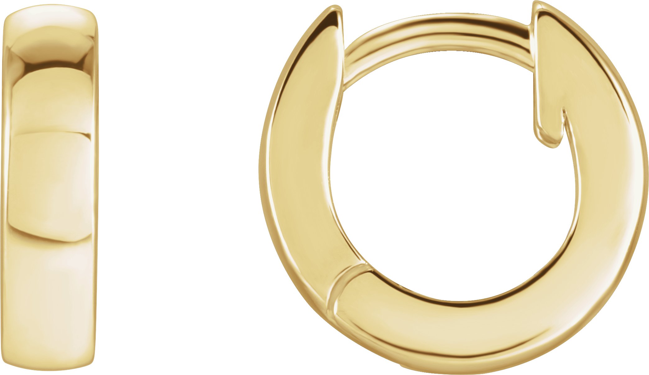 14K Yellow Hinged Hoop Earrings Ref. 16685633