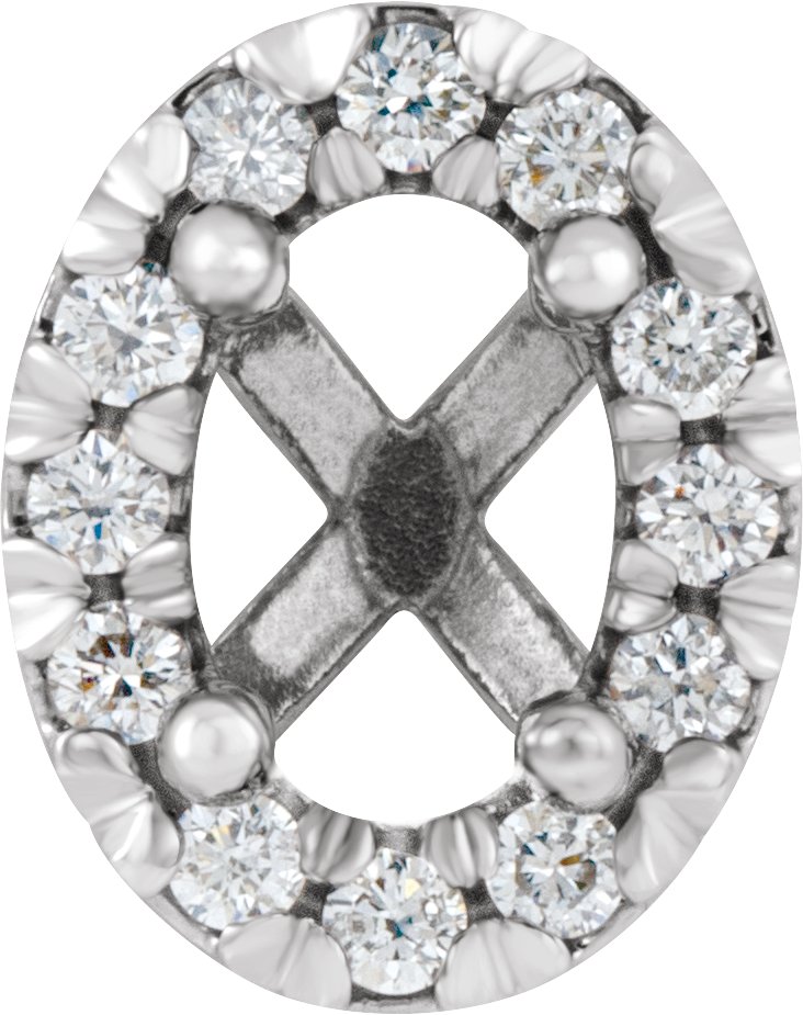 French-Set Cocktail-Style Halo-Style Earring Setting