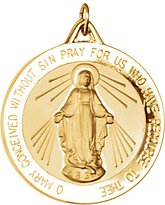 14K Yellow 29 mm Miraculous Medal