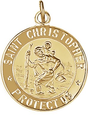 14K Yellow 15 mm St. Christopher Medal Ref 236730